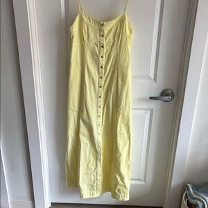 Yellow Button-Down Maxi Dress